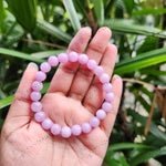 MantraMani Kunzite Bracelet to Heal Broken Hearts - Energized Vedic Gemstone Jewelry - MantraMani