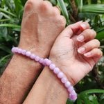 MantraMani Kunzite Bracelet to Heal Broken Hearts - Energized Vedic Gemstone Jewelry - MantraMani