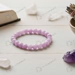 MantraMani Kunzite Bracelet to Heal Broken Hearts - Energized Vedic Gemstone Jewelry - MantraMani