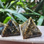 MantraMani Labradorite Pyramid - Energized Vedic Gemstone Jewelry - MantraMani
