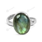 MantraMani Labradorite Ring: Awaken Your Inner Power & Open Your Third Eye Chakra - Energized Vedic Gemstone Jewelry - M...