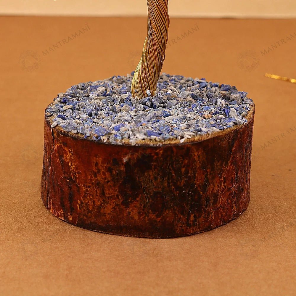 MantraMani Lapis Lazuli Crystal Tree - Energized Vedic Gemstone Jewelry - MantraMani