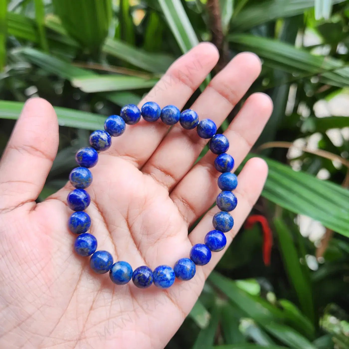 MantraMani Lapis Lazuli Bracelet - Energized Vedic Gemstone Jewelry - MantraMani