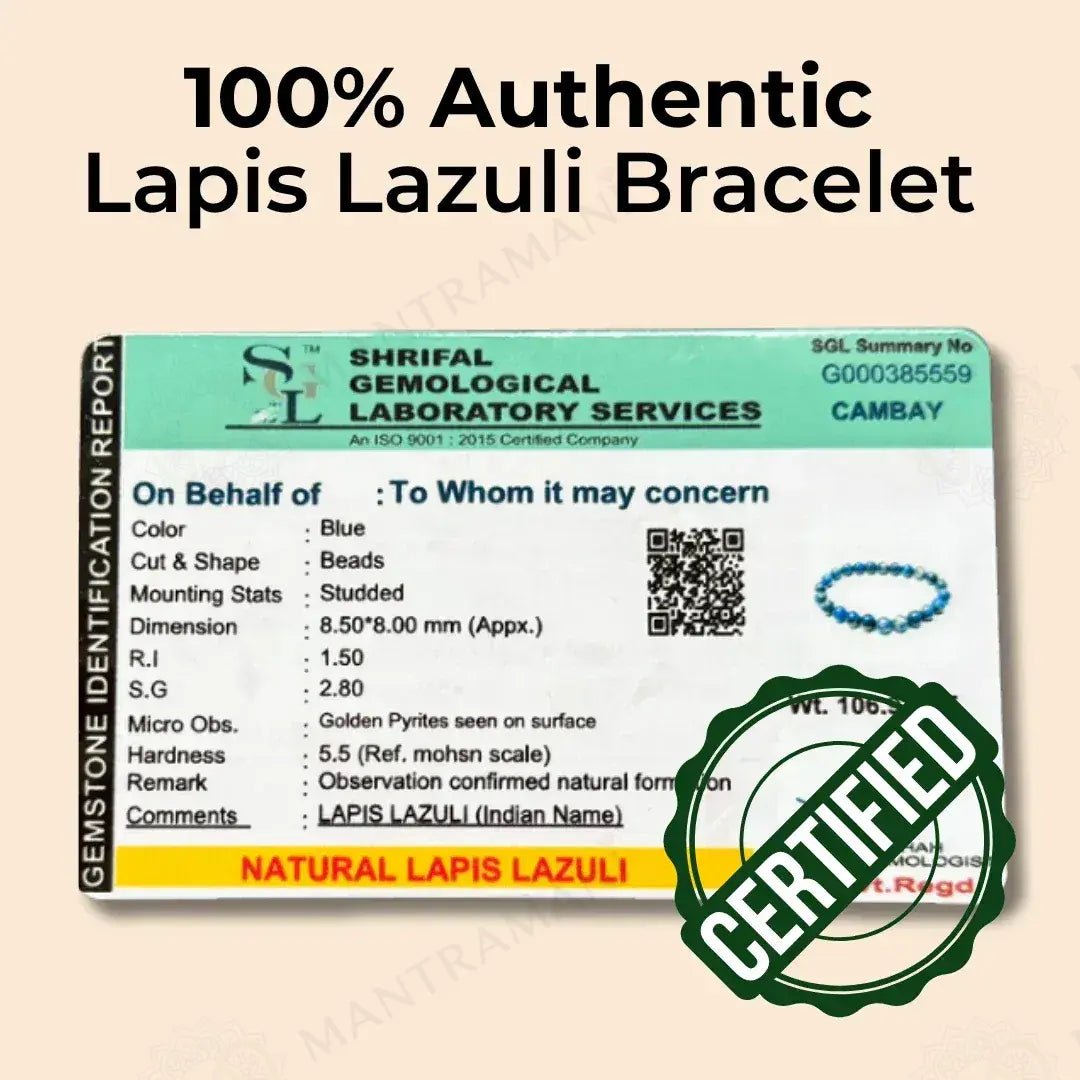 Lapis Lazuli Bracelet – Communication & Confidence | MantraMani