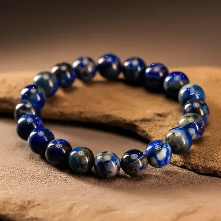 MantraMani Lapis Lazuli Bracelet - Energized Vedic Gemstone Jewelry - MantraMani
