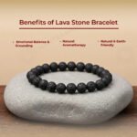 MantraMani Lava Stone Bracelet - Energized Vedic Gemstone Jewelry - MantraMani