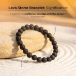 MantraMani Lava Stone Bracelet - Energized Vedic Gemstone Jewelry - MantraMani