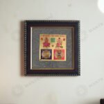 MantraMani Shree Sampurna Lakshmi Ganesh Yantra Pyrite Frame - Energized Vedic Gemstone Jewelry - MantraMani