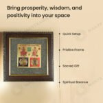 MantraMani Shree Sampurna Lakshmi Ganesh Yantra Pyrite Frame - Energized Vedic Gemstone Jewelry - MantraMani