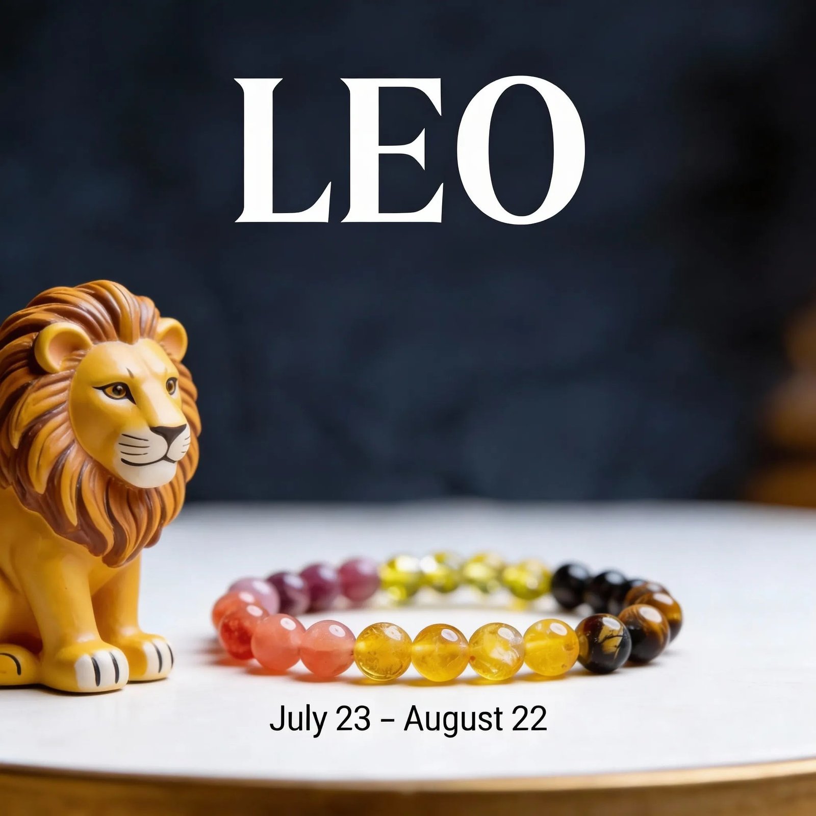 MantraMani Leo Zodiac Birthstone Crystal Bracelet - Energized Vedic Gemstone Jewelry - MantraMani