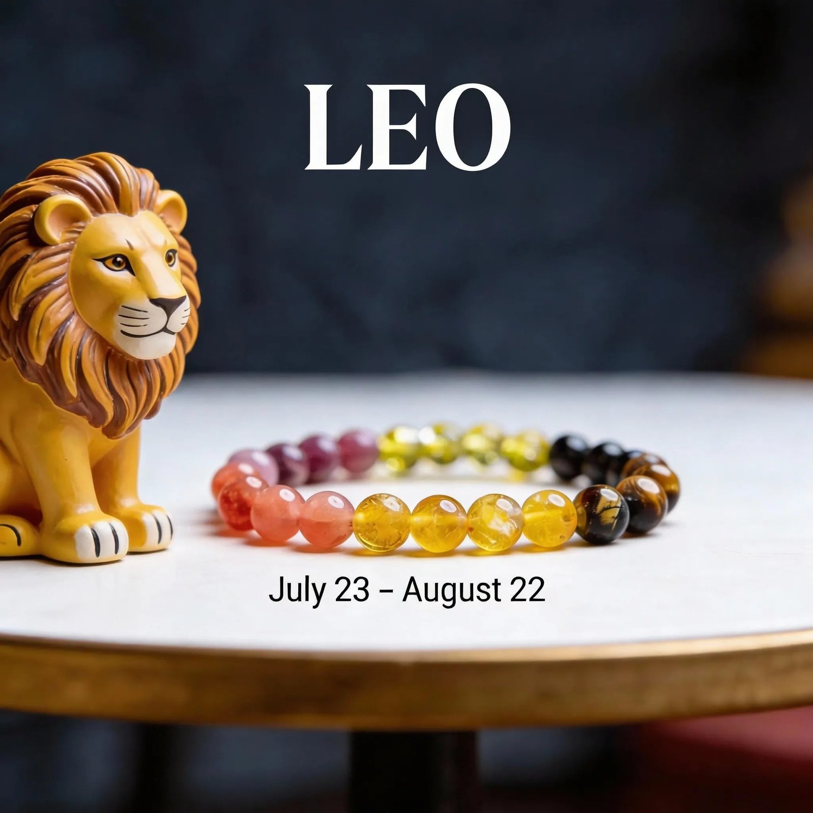 MantraMani Leo Zodiac Birthstone Crystal Bracelet - Energized Vedic Gemstone Jewelry - MantraMani