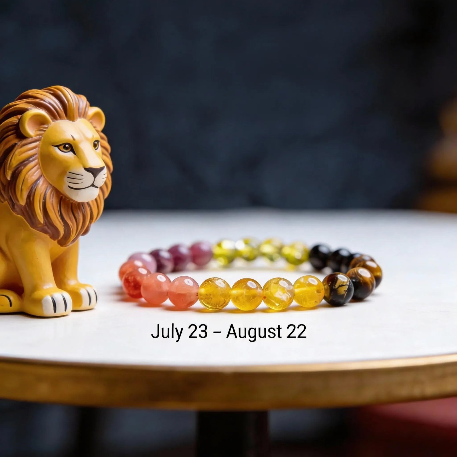 MantraMani Leo Zodiac Birthstone Crystal Bracelet - Energized Vedic Gemstone Jewelry - MantraMani