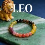 MantraMani Leo Zodiac Birthstone Crystal Bracelet - Energized Vedic Gemstone Jewelry - MantraMani