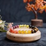 MantraMani Leo Zodiac Birthstone Crystal Bracelet - Energized Vedic Gemstone Jewelry - MantraMani