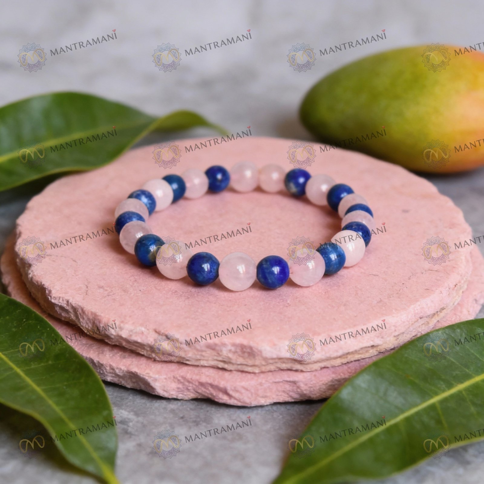 MantraMani Libra Zodiac Birthstone Crystal Bracelet - Energized Vedic Gemstone Jewelry - MantraMani