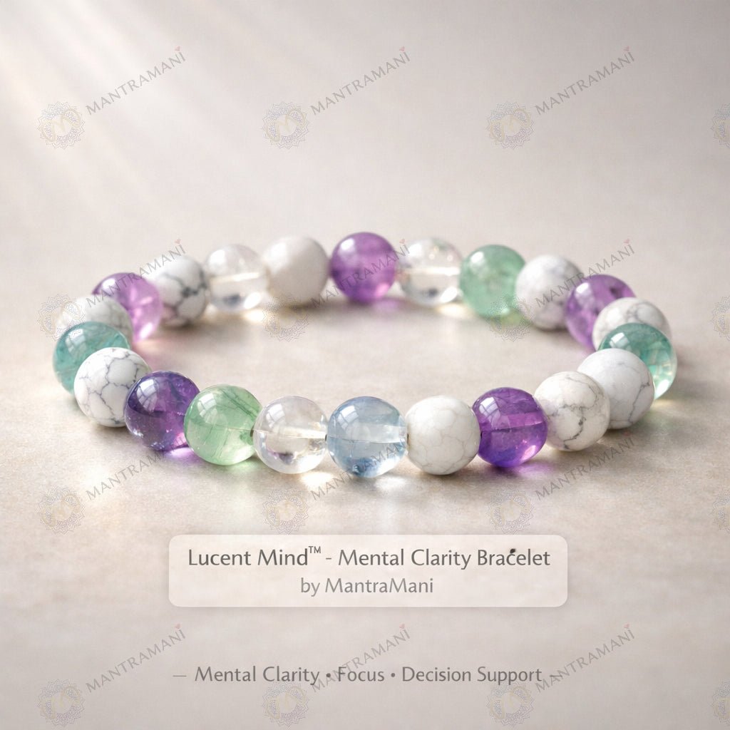 MantraMani Lucent Mind Mental Clarity Bracelet for Decision - Energized Vedic Gemstone Jewelry - MantraMani