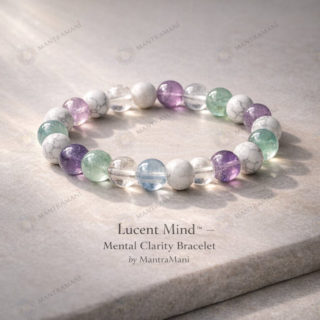 MantraMani Lucent Mind Mental Clarity Bracelet for Decision - Energized Vedic Gemstone Jewelry - MantraMani