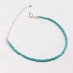 MantraMani Blue Magnesite Turquoise Anklet - Energized Vedic Gemstone Jewelry - MantraMani