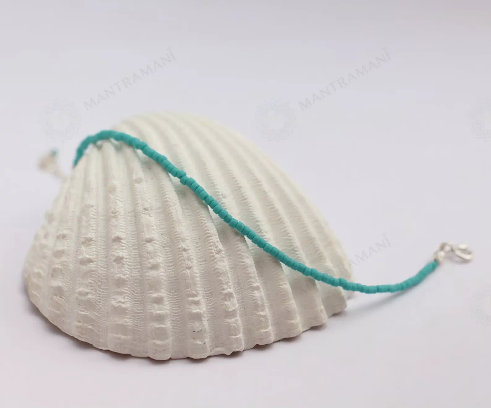 MantraMani Blue Magnesite Turquoise Anklet