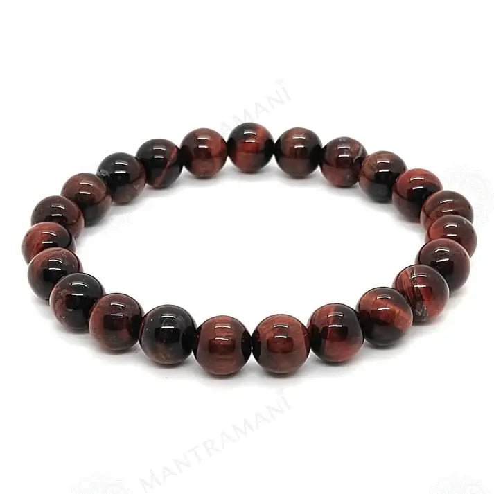 MantraMani Mahogany Obsidian Bracelet - Energized Vedic Gemstone Jewelry - MantraMani
