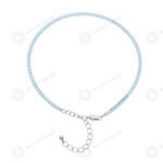 MantraMani Aquamarine Anklet - Energized Vedic Gemstone Jewelry - MantraMani
