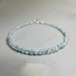MantraMani Aquamarine Anklet - Energized Vedic Gemstone Jewelry - MantraMani