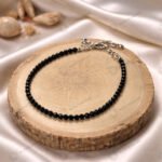 MantraMani Black Obsidian Anklet - Energized Vedic Gemstone Jewelry - MantraMani