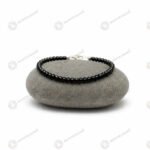 MantraMani Natural Black Tourmaline Anklet - Energized Vedic Gemstone Jewelry - MantraMani
