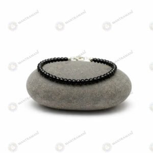 MantraMani Natural Black Tourmaline Anklet