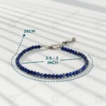 MantraMani Lapis Lazuli Anklet: Enhancing Intuition and Spiritual Awareness - Energized Vedic Gemstone Jewelry - MantraMani