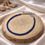 MantraMani Lapis Lazuli Diamond Cut Anklet: Enhancing Intuition and Spiritual Awareness - Energized Vedic Gemstone Jewel...