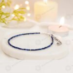 MantraMani Lapis Lazuli Anklet: Enhancing Intuition and Spiritual Awareness - Energized Vedic Gemstone Jewelry - MantraMani
