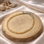 MantraMani Sunfire Citrine Anklet 3mm - Energized Vedic Gemstone Jewelry - MantraMani