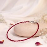 MantraMani Carnelian Anklets: Supports in Achieving Goals - Energized Vedic Gemstone Jewelry - MantraMani