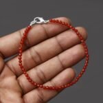 MantraMani Carnelian Anklets: Supports in Achieving Goals - Energized Vedic Gemstone Jewelry - MantraMani