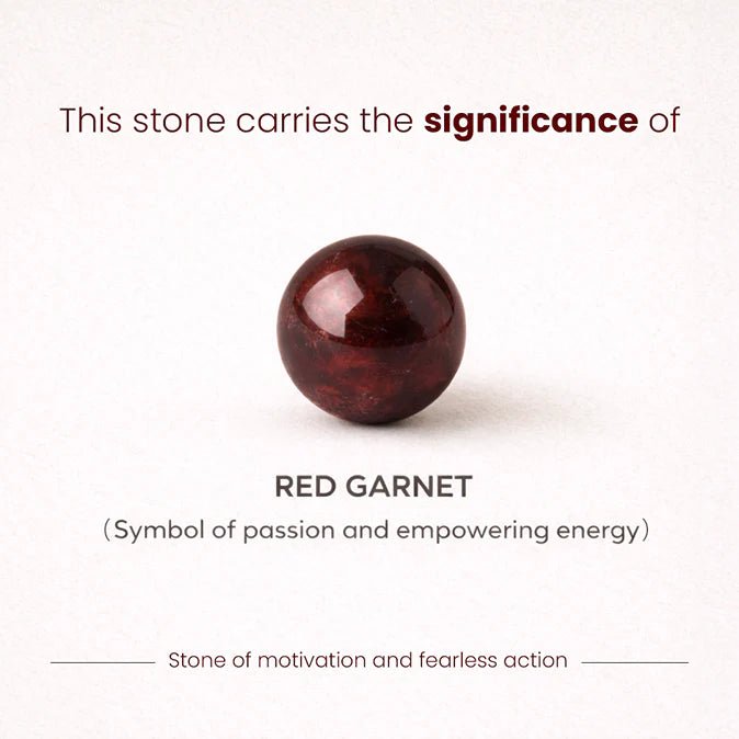 MantraMani Red Garnet Anklet