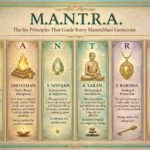 MantraMani M.A.N.T.R.A. process — Mukti, Anusthan, Niyojan, Taran, Raksha and Arpan preparation steps