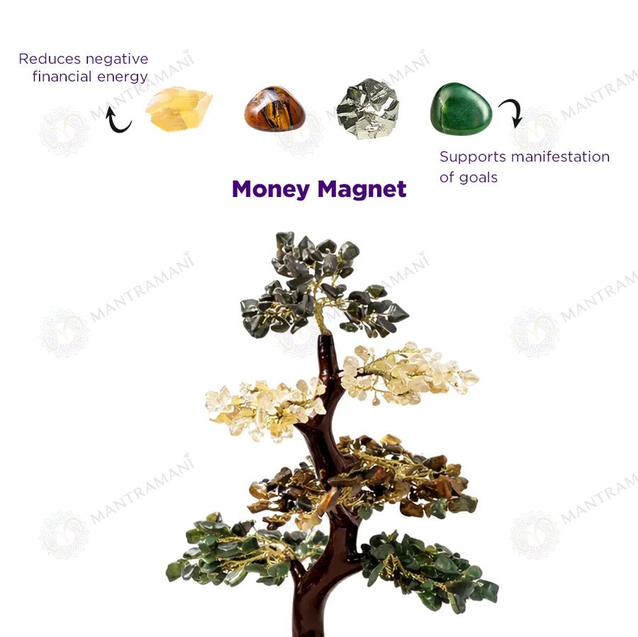 MantraMani Money Magnet Tree - Energized Vedic Gemstone Jewelry - MantraMani