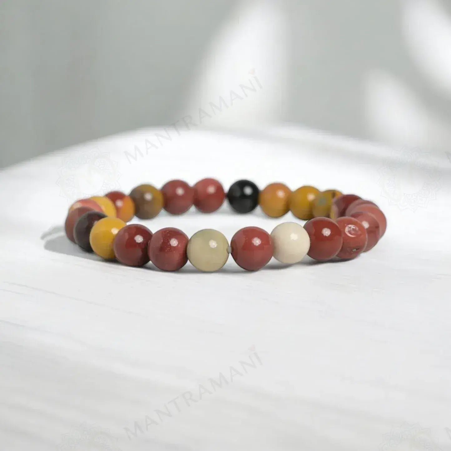 MantraMani Mookaite Jasper Bracelet - Energized Vedic Gemstone Jewelry - MantraMani