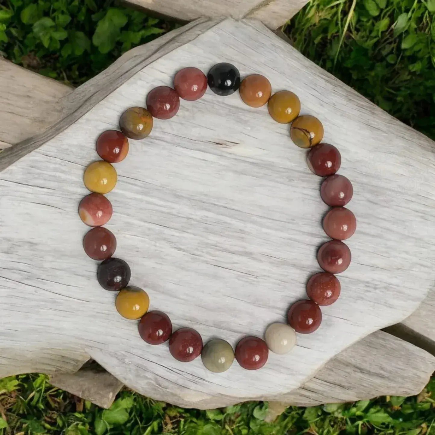 MantraMani Mookaite Jasper Bracelet - Energized Vedic Gemstone Jewelry - MantraMani