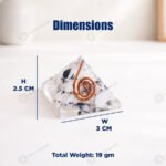 MantraMani Moonstone Orgonite Pyramid - Energized Vedic Gemstone Jewelry - MantraMani