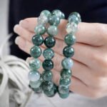 MantraMani Moss Agate Bracelet - Energized Vedic Gemstone Jewelry - MantraMani