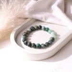 MantraMani Moss Agate Bracelet - Energized Vedic Gemstone Jewelry - MantraMani