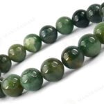 MantraMani Moss Agate Bracelet - Energized Vedic Gemstone Jewelry - MantraMani