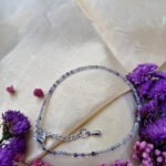MantraMani Natural Multi Fluorite Anklet - Energized Vedic Gemstone Jewelry - MantraMani