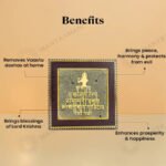 MantraMani Lord Krishna Raw Pyrite Frame - Energized Vedic Gemstone Jewelry - MantraMani