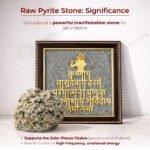 MantraMani Lord Krishna Raw Pyrite Frame - Energized Vedic Gemstone Jewelry - MantraMani