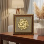MantraMani Om Symbol Raw Pyrite Frame - Energized Vedic Gemstone Jewelry - MantraMani