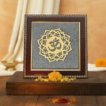 MantraMani Om Symbol Raw Pyrite Frame - Energized Vedic Gemstone Jewelry - MantraMani
