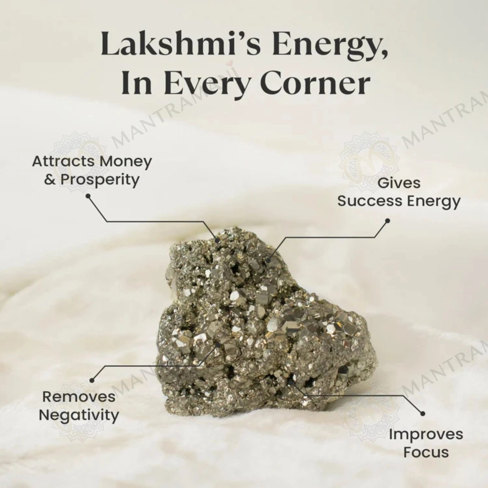MantraMani Pyrite Diamond Cut Anklet: Attracts Wealth and Abundance - Energized Vedic Gemstone Jewelry - MantraMani